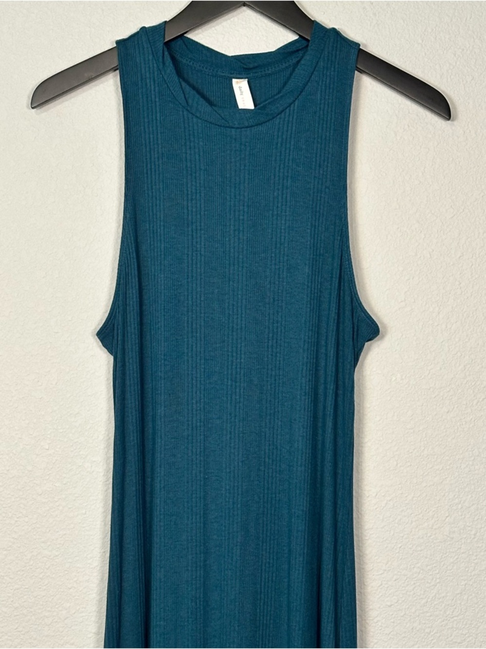 New! Daily Practice by Anthropologie Slim Racer Dress in Blue Green -Size Medium - Picture 7 of 11